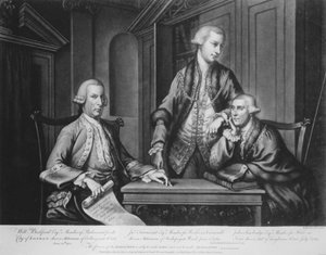 ウィリアムベックフォード（1709-70）ジェームズタウンゼントとジョンソーブリッジ（1732-95年頃）アーティストの彫刻が施されたロンドンのアルダーメン、1769 作： Richard Houston