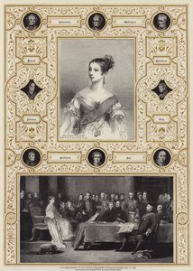 1837年6月20日、女王陛下の最初の評議会、ケンジントン宮殿 作： Richard James Lane