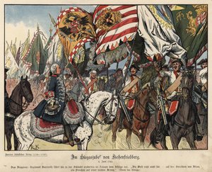 ホーエンフリーデベルクの戦いで勝利を祝う