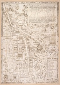 ケンブリッジの地図、カイウス「ヒストリアカンタブリゲンシスアカデミア」、1574年