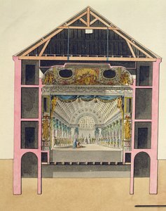 ルプティトリアノンの劇場ホールの計画、1786年
