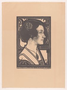見知らぬ女性の肖像 ステンド グラスの肖像画のスケッチ デザイン (オブジェクトのタイトル)