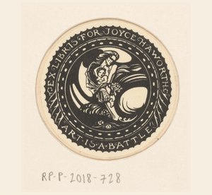 Ex libris van Joyce Haworth アートは戦いです（オブジェクトのタイトル） 作： Richard Nicolaüs Roland Holst