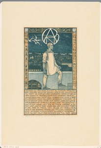 1904 年の一般オランダ ダイヤモンド労働組合の 10 周年を記念して印刷 作： Richard Nicolaüs Roland Holst