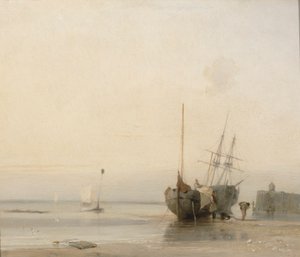 カレー桟橋、フランス 作： Richard Parkes Bonington