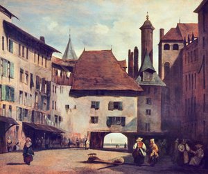 モラール広場、1830年頃 作： Richard Parkes Bonington
