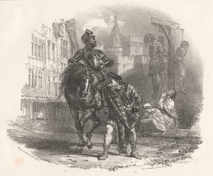 絞首刑 作： Richard Parkes Bonington