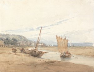 オンフルールの近く 作： Richard Parkes Bonington
