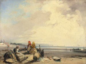コート・ドパール、ピカルディで（キャンバスに油彩） 作： Richard Parkes Bonington