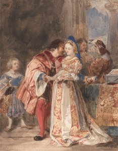 ポーシャとバッサーニオ 作： Richard Parkes Bonington