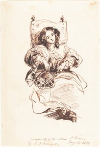 女性のスケッチ 作： Richard Parkes Bonington