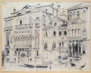 大運河、ヴェネツィア、1826年頃（鉛筆） 作： Richard Parkes Bonington