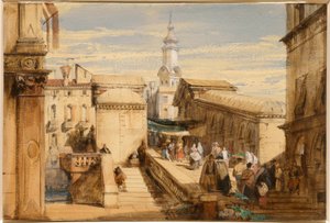 ヴェネツィアのリアルト橋 作： リチャード・パークス・ボニントン
