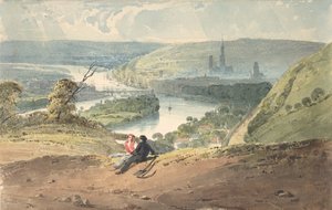 聖キャサリンの丘からのルーアンの眺め、1821～22年。 作： Richard Parkes Bonington