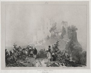 旧フランスの絵のようにロマンチックな旅、フランシュコンテ...、1825年。