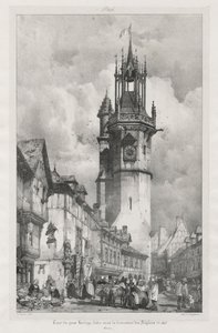 1824年の古代フランス、ノルマンディーでの絵のようにロマンチックな旅。 作： Richard Parkes Bonington