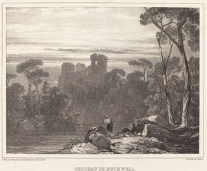シャトー ド ボスウェル 作： Richard Parkes Bonington after Francois Alexandre Pernot