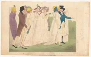 ロンドンとパリの女性ファッション誌: ケンジントン ガーデンズ 1798 年 6 月 作： Richard Phillips
