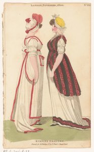 ロンドンとパリの女性ファッション誌、ロンドン、1800 年 11 月、No. 33.1: イブニングドレス