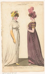 ロンドンとパリの女性ファッション誌、No. 29.1: ロンドン、7 月。 1800年：イブニングドレス。 正装 作： Richard Phillips