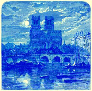ノートルダム大聖堂：1878年に出版されたSamuel Greenの「French Pictures」に掲載されているイラスト（デジタル拡張画像