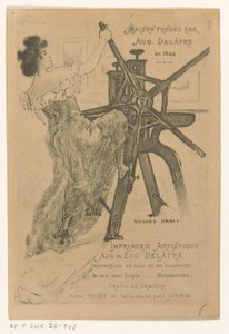 パリの印刷業者 Auguste と Eugène Delâtre の名刺