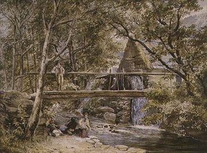 PD.247-1989 「オーバーショット・ミル」（水彩画 作： Richard Redgrave