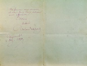 リヒャルト・ワーグナーがルイジ・マンチネッリに宛てた手書きの手紙（12月3日 作： Richard Wagner