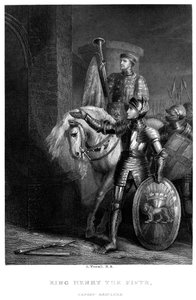 ヘンリー5世1387-14220、19世紀、ハーフルールの前。 作： Richard Westall