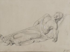 研究[キリストの埋葬のために]（鉛筆） 作： Richard Westall