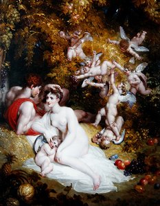 ヴェルタムヌスとポモナ」1807年頃（パネルに油彩）