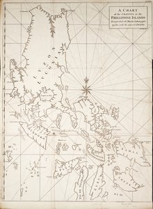 マニラ・ガレオン号が通過するフィリピン諸島の海峡と隣接する島々の海図 作： Richard William Seale