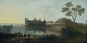 ケアナーヴォン城（油彩・キャンバス） 作： Richard Wilson