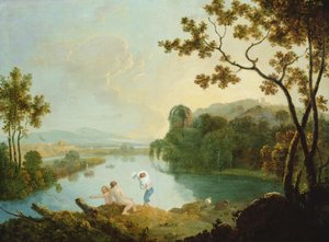 古典風景（キャンバスに油彩） 作： Richard Wilson