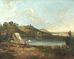 イタリアの湖の情景（キャンバスに油彩） 作： Richard Wilson