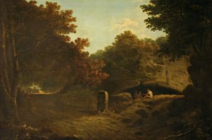 イタリア、アルバーノ近郊のラ・リッチャ、1752-57年（キャンバスに油彩） 作： Richard Wilson
