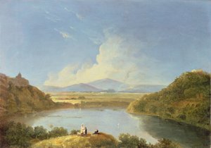 アルバーノ湖（キャンバスに油彩） 作： Richard Wilson