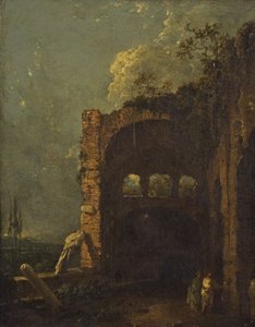 マエケナスのヴィラチボリ、1765年頃（キャンバスに油彩） 作： Richard Wilson