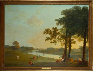 リッチモンドガーデンのシオンハウス（キャンバスに油彩） 作： Richard Wilson