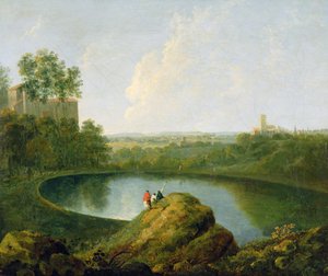 ネミ湖の頭（キャンバスに油彩） 作： Richard Wilson