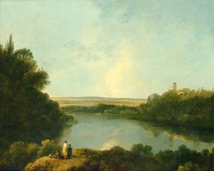 ローマ近郊のネミ湖、1760年頃（キャンバスに油彩） 作： Richard Wilson