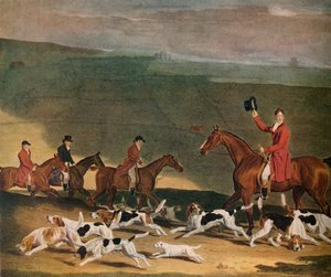 フランシス・デュキンフィールド・アストリー、エスキュー、および彼のハリアー、1809。1941 作： Richard Woodman