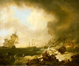 1759年11月21日、キブロン湾の戦い：その翌日 作： Richard Wright