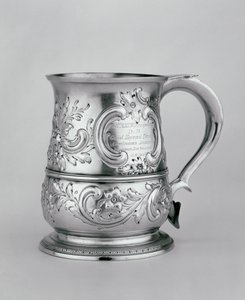 ハンドル付きマグ、1740-41、チェイス刻印c.1845（シルバー）