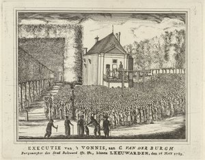 コーネリス・ヴァン・デン・バーグの処刑、1789年 ボルスヴェルト市長 C. van der Burgh への 