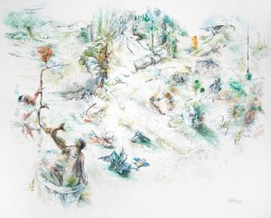もうひとつの聖なる木立、2023年（水彩画）