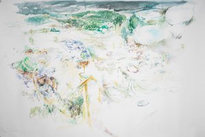 埋立地、フィリップスヴィル近郊のフォレスト（トリミング済み）、2023年（水彩画