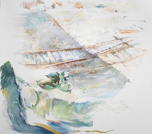オフ・ザ・トラック・トリミング、2023年（水彩画）
