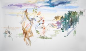 アリー、2023年（水彩画）