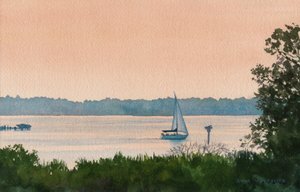 セーリング・ホーム, 2008 (紙に水彩) 作： Rob Wood